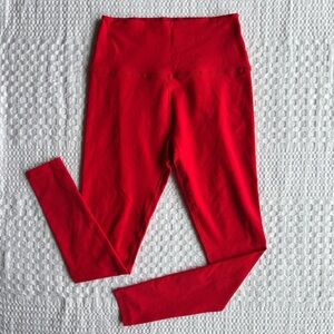Beyond Yoga Vibrant Red Heather Leggings Womens Large Excellent Condition